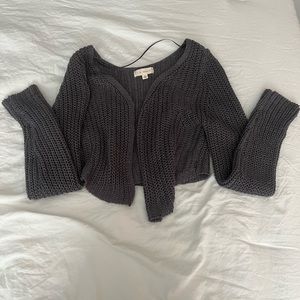 Cropped knitted sweater